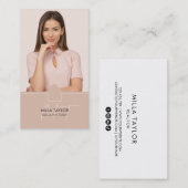 プロフェッショナルモダン実在エステートMonogram写真 名刺 (正面/裏面)