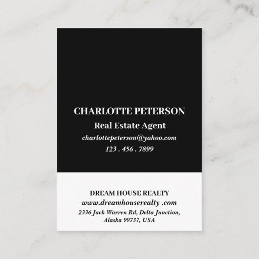 プロフェッショナルモダン実在不動事業 紹介カード (裏面)