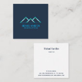 プロフェッショナルモダン実在建築ロゴ スクエア名刺 (正面/裏面)