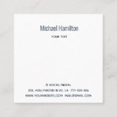 プロフェッショナルモダン実在建築ロゴ スクエア名刺 (裏面)