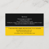 プロフェッショナルモダン家庭電気技師 名刺 (裏面)