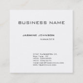 プロフェッショナルモダン平滑ミニマル広場 スクエア名刺 (正面)