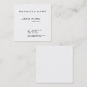 プロフェッショナルモダン平滑ミニマル広場 スクエア名刺 (正面/裏面)