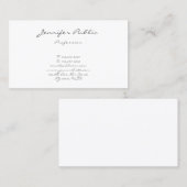 プロフェッショナルモダン手書きシンプルのエレガント 名刺 (正面/裏面)