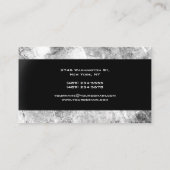 プロフェッショナルモダン手書き黒グレーストライプ 名刺 (裏面)