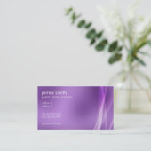 プロフェッショナルモダン抽象芸術パープル 名刺 (スタンド正面)