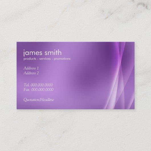 プロフェッショナルモダン抽象芸術パープル 名刺 (正面)