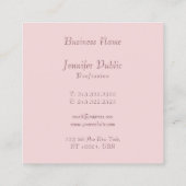 プロフェッショナルモダン書き込みスクリプトバラ金ゴールド スクエア名刺 (裏面)