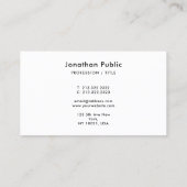 プロフェッショナルモダン書エレガント道スクリプト 名刺 (裏面)