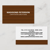 プロフェッショナルモダン木工大工建築 名刺 (正面/裏面)