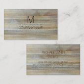 プロフェッショナルモダン木目モノグラム#2 名刺 (正面/裏面)