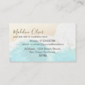 プロフェッショナルモダン沿岸ビーチ水の色 名刺 (裏面)