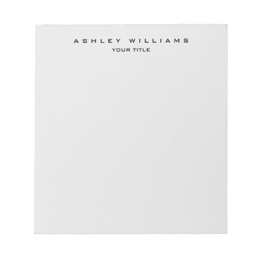 プロフェッショナルモダン灰色ユニーク平野 ノートパッド (正面)