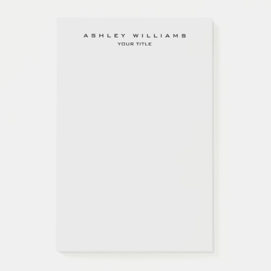 プロフェッショナルモダン灰色ユニーク平野 ポストイット (正面)