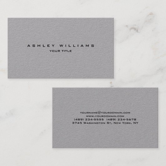 プロフェッショナルモダン灰色ユニーク平野 名刺 (正面/裏面)