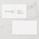 プロフェッショナルモダン白お洒落デザインクリエイティブ 名刺 (正面/裏面)