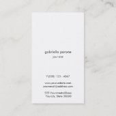 プロフェッショナルモダン白黒のストライプ 名刺 (裏面)