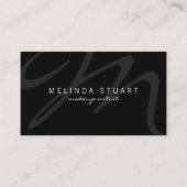 プロフェッショナルモダン白黒アポイントメント 予約カード (正面)