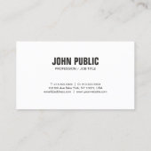 プロフェッショナルモダン白黒クエレガントリーン 名刺 (裏面)