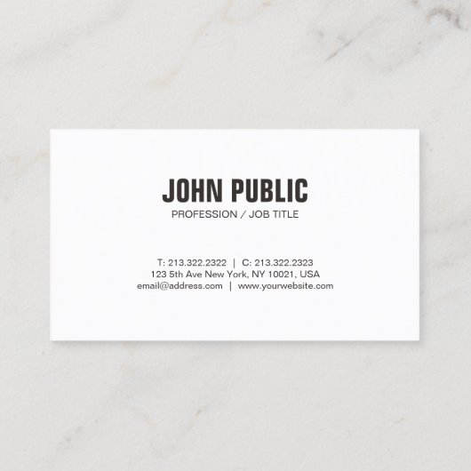 プロフェッショナルモダン白黒クエレガントリーン 名刺 (裏面)