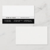 プロフェッショナルモダン白黒グレイシンプルプレーン 名刺 (正面/裏面)