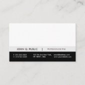 プロフェッショナルモダン白黒グレイシンプルプレーン 名刺 (正面)