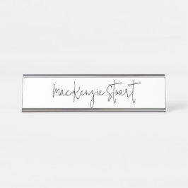 プロフェッショナルモダン白黒シンプル事業 デスクネームプレート