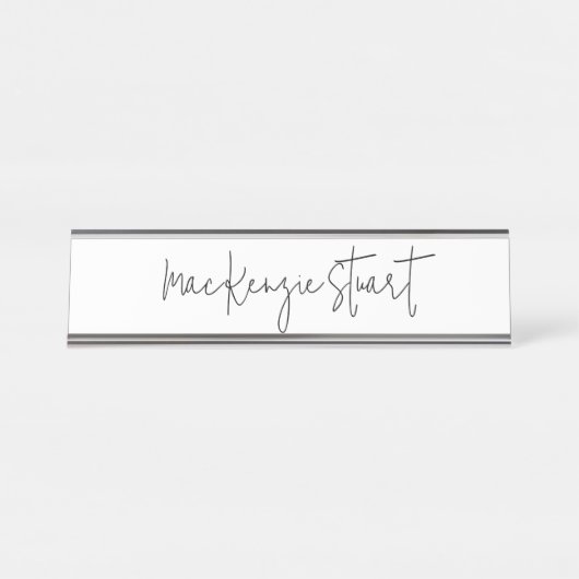 プロフェッショナルモダン白黒シンプル事業 デスクネームプレート (正面)