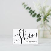 プロフェッショナルモダン白黒スキンケア 名刺 (スタンド正面)