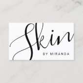 プロフェッショナルモダン白黒スキンケア 名刺 (正面)