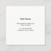 プロフェッショナルモダン白黒ストライプの スクエア名刺 (裏面)