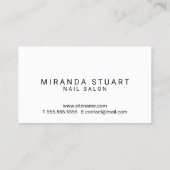 プロフェッショナルモダン白黒ネイルサロン 名刺 (裏面)