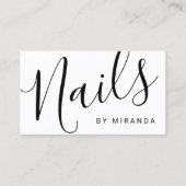 プロフェッショナルモダン白黒ネイルサロン 名刺 (正面)