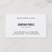 プロフェッショナルモダン白黒プレスタイリッシュイン 名刺 (裏面)