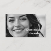 プロフェッショナルモダン白黒写真ソーシャルメディア 名刺 (正面)