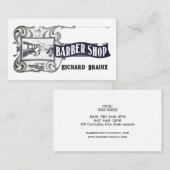 プロフェッショナルモダン白黒理容師 名刺 (正面/裏面)