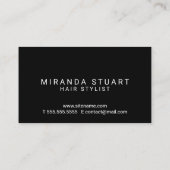 プロフェッショナルモダン白黒美容師 名刺 (裏面)