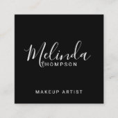 プロフェッショナルモダン白黒 スクエア名刺 (正面)