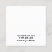 プロフェッショナルモダン白黒 スクエア名刺 (裏面)