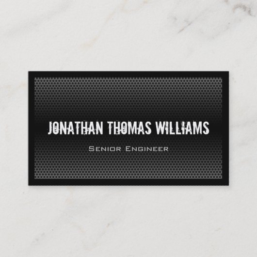 プロフェッショナルモダン穴開きメタル名刺 名刺 (正面)