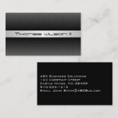 プロフェッショナルモダン穴開きメタル名刺 名刺 (正面/裏面)