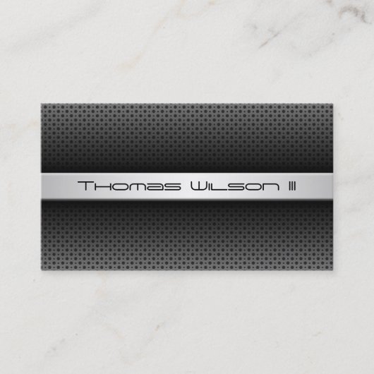 プロフェッショナルモダン穴開きメタル名刺 名刺 (正面)