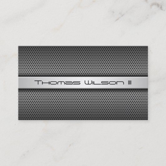 プロフェッショナルモダン穴開きメタル名刺 名刺 (正面)