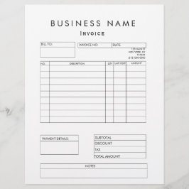 プロフェッショナルモダン請求書 レターヘッド