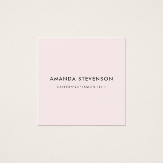 プロフェッショナルモダン赤面ピンクプロファイルカード (正面)