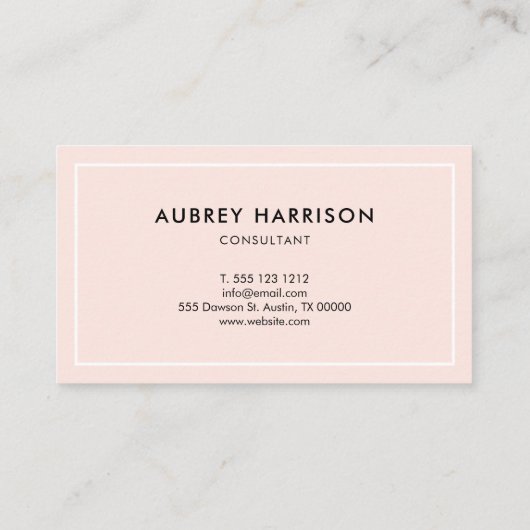 プロフェッショナルモダン赤面ピンクロイヤリティカード ロイヤリティカード (裏面)