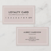 プロフェッショナルモダン赤面ベージュロイヤリティカード ロイヤリティカード (正面/裏面)