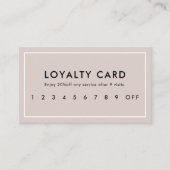 プロフェッショナルモダン赤面ベージュロイヤリティカード ロイヤリティカード (正面)