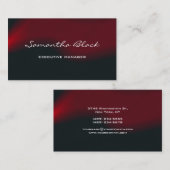 プロフェッショナルモダン赤黒波 名刺 (正面/裏面)