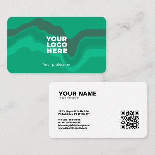 プロフェッショナルモダン起業家名刺 名刺 (正面/裏面)